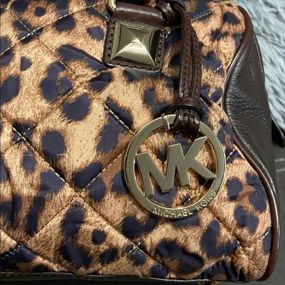 NWOT Michael Michael Kors Brown Leopard Mini Satchel bag - Picture 6 of 8